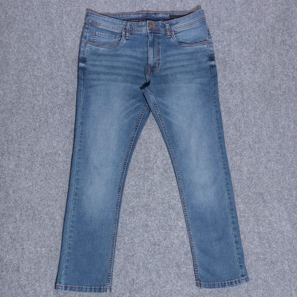 The Perfect Jean NYC Slim Fit Straight Leg Blue Stretch Jeans Men's 32x29